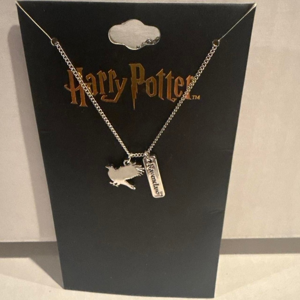 Harry Potter Ravenclaw Hedwig Owl Silver Charm Necklace Bioworld New